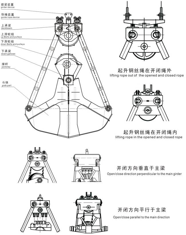 U型四繩抓斗圖紙參數(shù)1